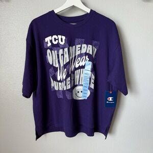 Champions TCU Women's Large Gameday Football Gear‎ Tee T-Shirt Short Sleeve